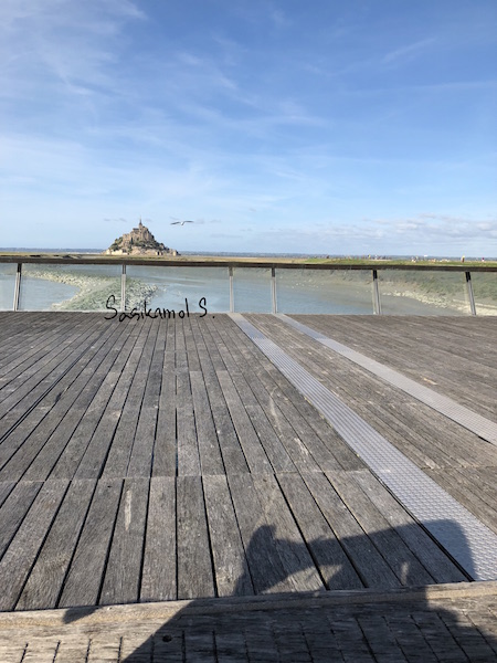 วิวของ Mont Saint Michel จาก Dam
